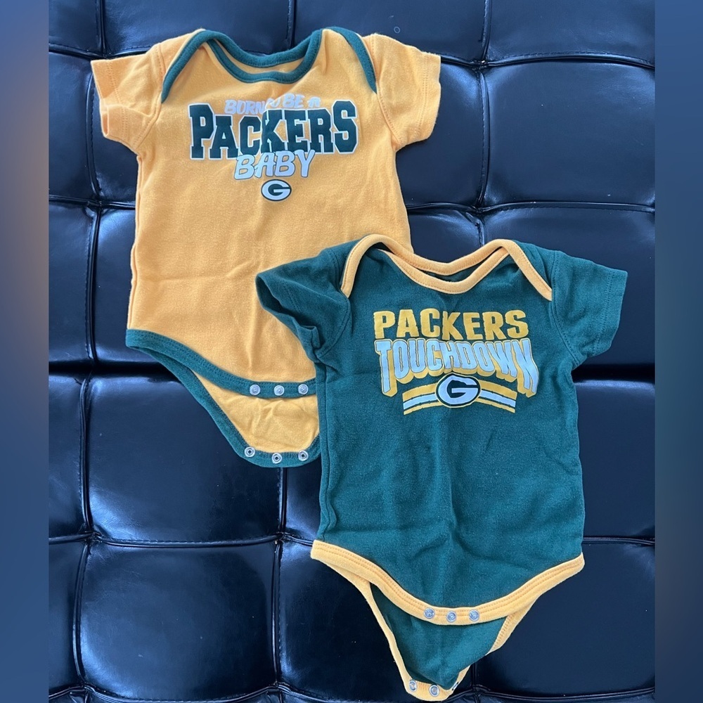 NFL Packers Baby Bodysuit Set - Gold and Green